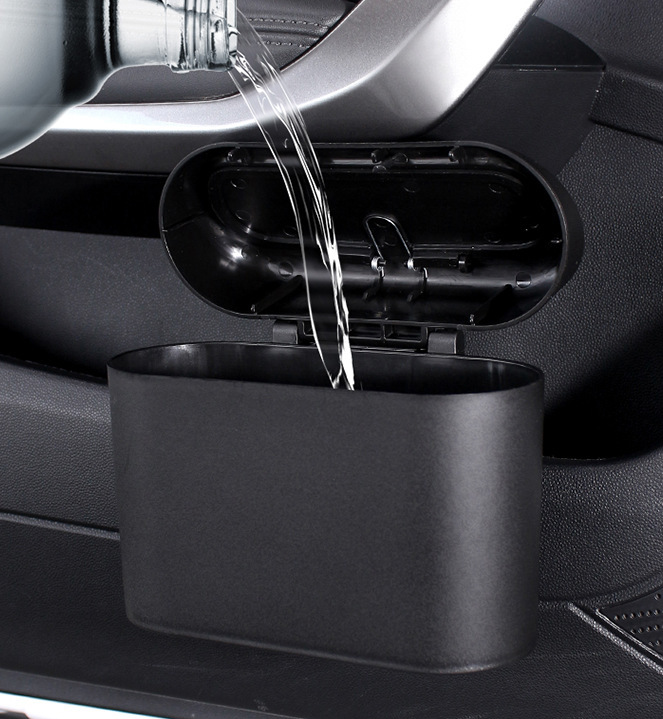 Folding Petcartsupply.store car trash can with lid and handle, compact and portable for automotive waste management