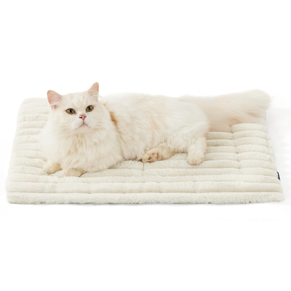 Self-warming fleece pet bed for dogs and cats by CareHaven, showcasing a cozy, heated mat with plush fleece fabric.