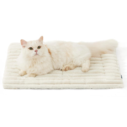 Self-warming fleece pet bed for dogs and cats by CareHaven, showcasing a cozy, heated mat with plush fleece fabric.