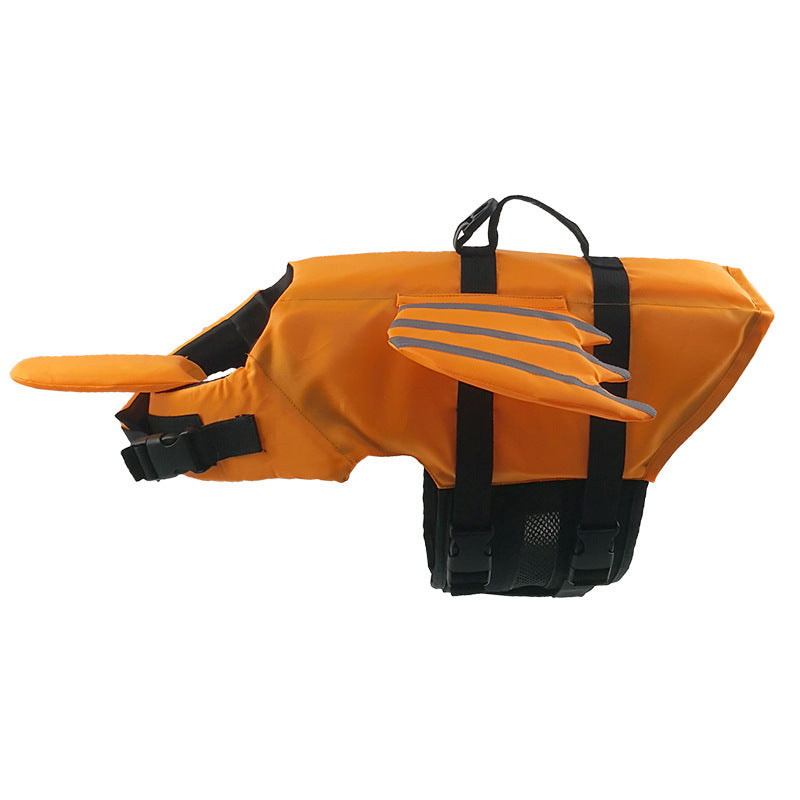 Reflective CareHaven dog life jacket with adjustable straps and safety features, designed for swimming and outdoor water safety.
