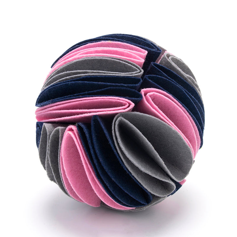 Interactive dog treat puzzle toy, Petcartsupply.store Snuffle Ball with textured surface for mental stimulation and fun.