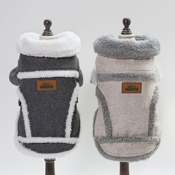 Personalized CareHaven winter pet clothing featuring cozy, stylish fabric designed for dogs or cats in cold weather.