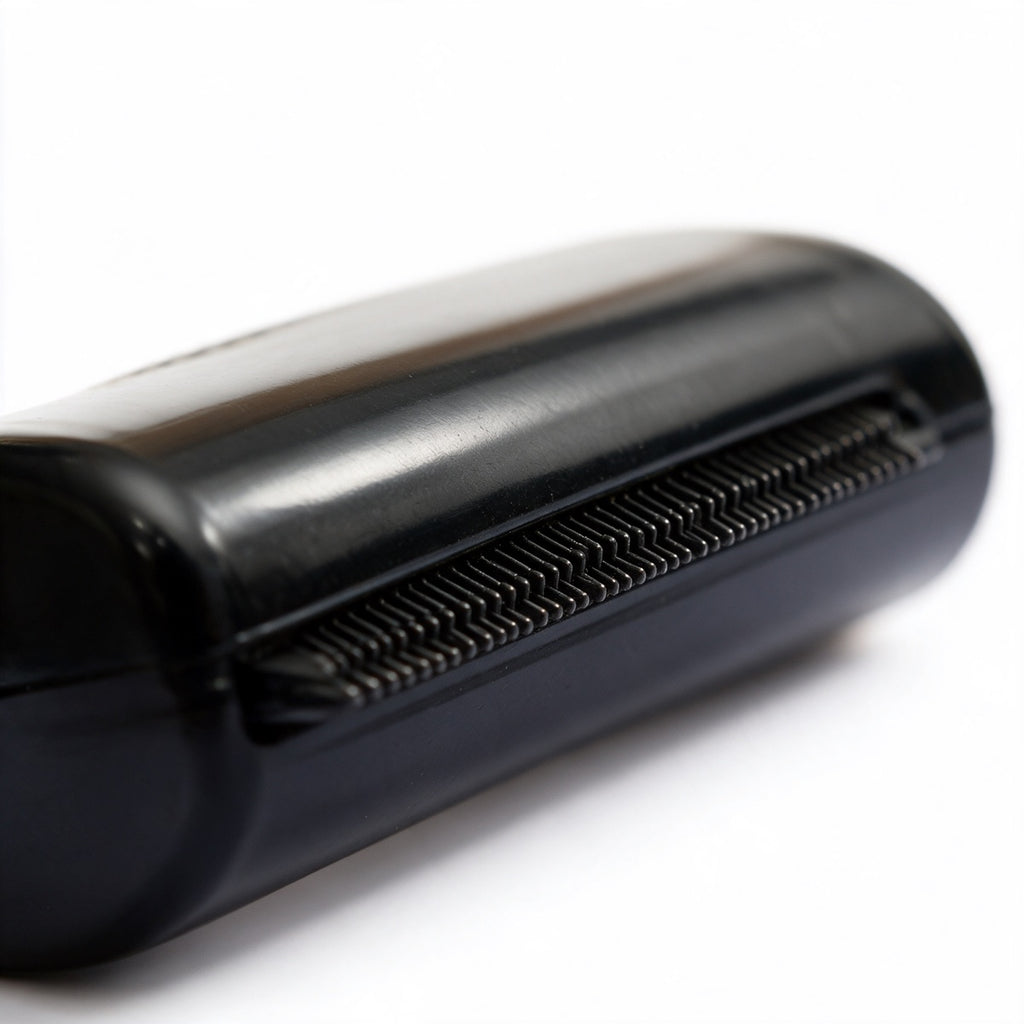 Pet grooming comb by Petcartsupply.store with fine and coarse teeth for detangling and grooming pets' fur.