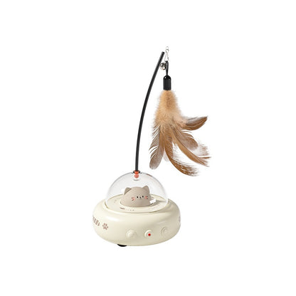 CareHaven Petcartsupply™ interactive electric cat toy with colorful spinning parts and a sleek design for engaging feline play.