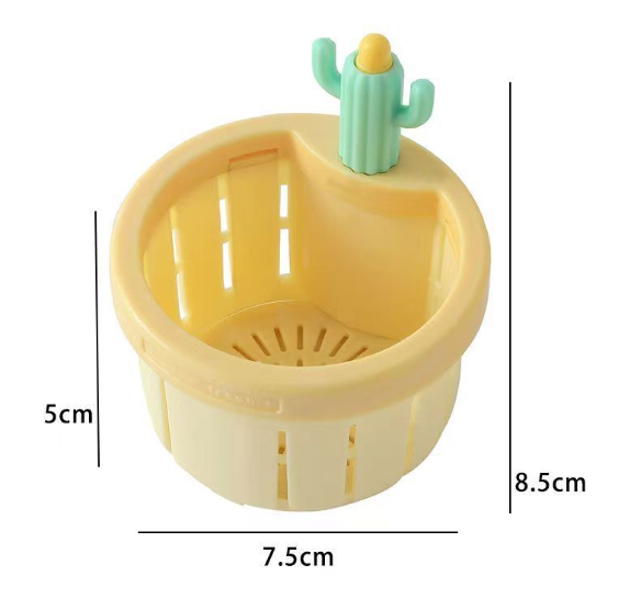 Cactus-shaped kitchen sink strainer by Petcartsupply.store, designed to keep debris out of the drain with decorative cactus detail.