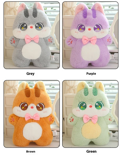 CareHaven plush cat pillow toy with soft, cozy fabric and a cute, cuddly design for feline comfort and play.