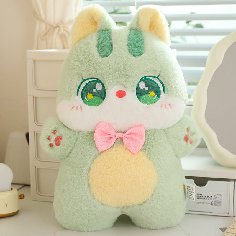 CareHaven plush cat pillow toy with soft, cuddly fabric designed for feline comfort and playful enjoyment.