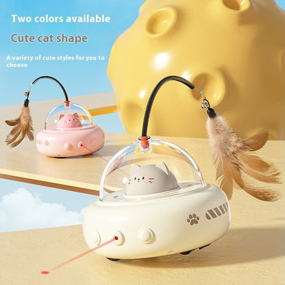 CareHaven Petcartsupply™ Interactive Electric Cat Toy with colorful spinning ball and playful design for engaging feline fun.