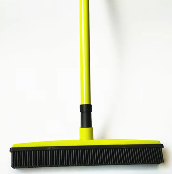 Pet Hair Removal Broom Mop from Petcartsupply.store with a green handle and cleaning head, designed for pet hair cleanup on floors