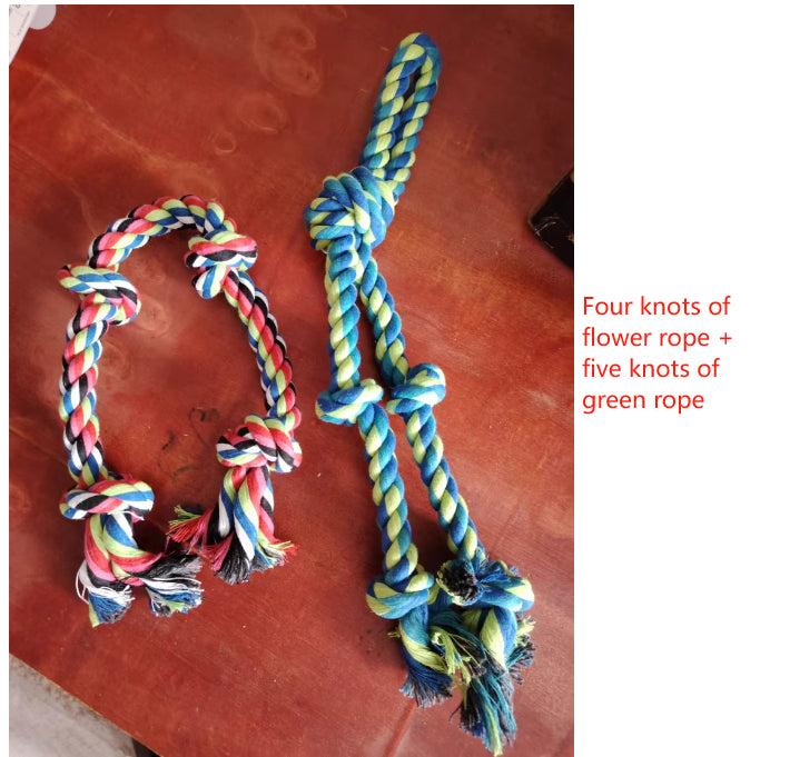 CareHaven Rope Knot Dog Toy, durable tug and fetch toy with knotted design for dogs, shown in the image.