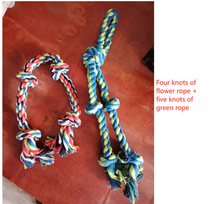CareHaven Rope Knot Dog Toy, durable tug and fetch toy with knotted design for dogs, shown in the image.
