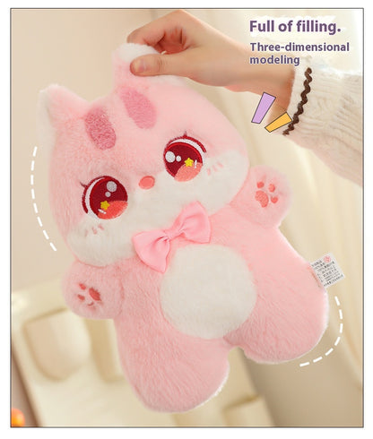 CareHaven plush cat pillow toy with soft fabric, designed for cats to cuddle and play, featuring a cozy, lightweight plush design.