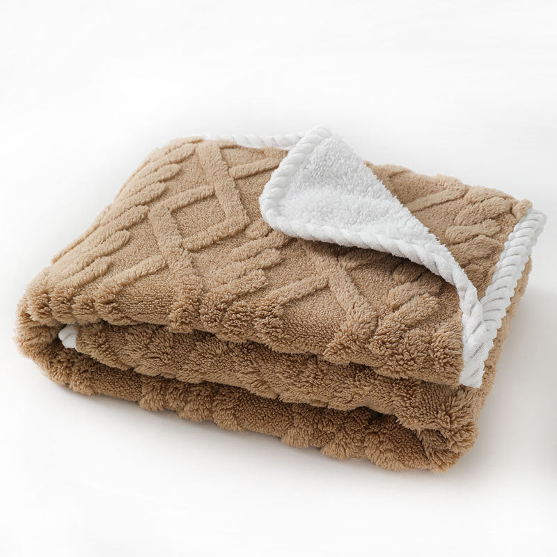 CareHaven plush pet blanket for dogs and cats, soft cozy throw with fluffy, comfortable fabric for pets' warmth and comfort.