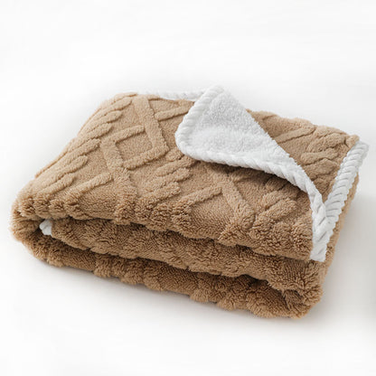 CareHaven plush pet blanket for dogs and cats, soft cozy throw with fluffy, comfortable fabric for pets' warmth and comfort.