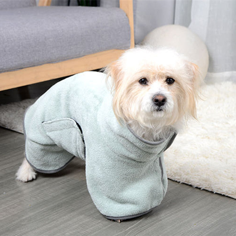CareHaven microfiber pet bath towel drying dogs and cats quickly, soft and absorbent for easy post-bath cleanup.