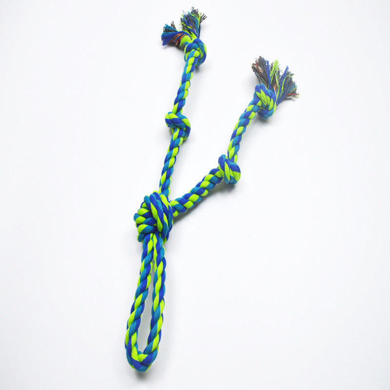 CareHaven Rope Knot Dog Toy for tug and fetch, featuring durable twisted rope design perfect for active dogs.