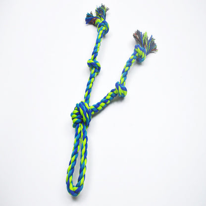 CareHaven Rope Knot Dog Toy for tug and fetch, featuring durable twisted rope design perfect for active dogs.