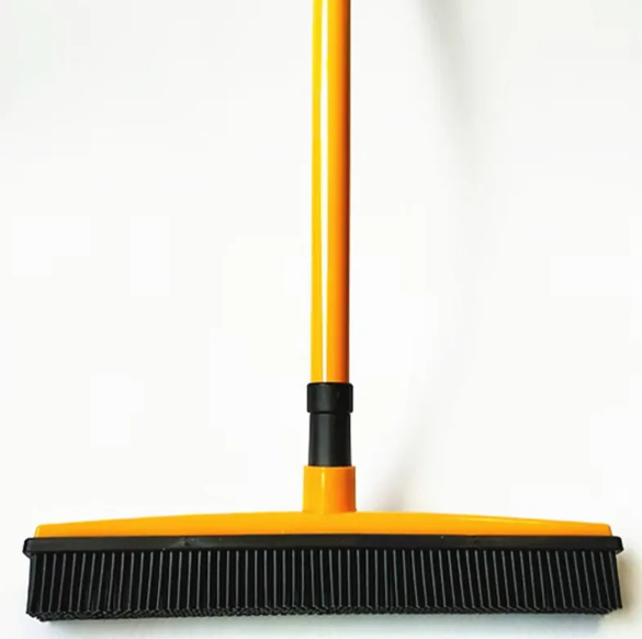 Petcartsupply.store pet hair removal broom mop with textured surface for easy pet hair cleaning on floors and carpets.