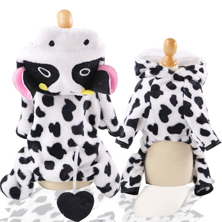 Cross-Border Pet Dog Clothes, Cat Autumn and Winter Four-Legged Cotton Coat, Cartoon Transformation Clothing, Cat Clothing, Dog Clothing Supplies