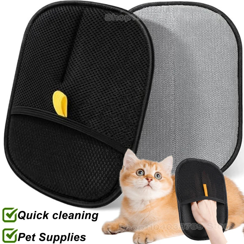 Electrostatic Pet Hair Removal Mitt – Reusable Grooming Glove