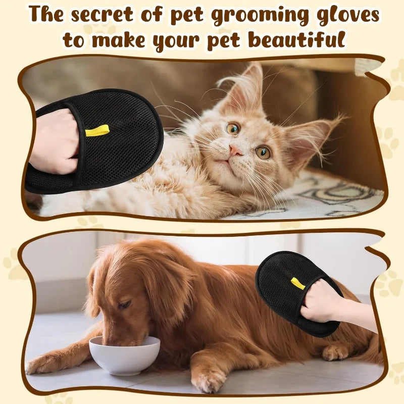 Electrostatic Pet Hair Removal Mitt – Reusable Grooming Glove
