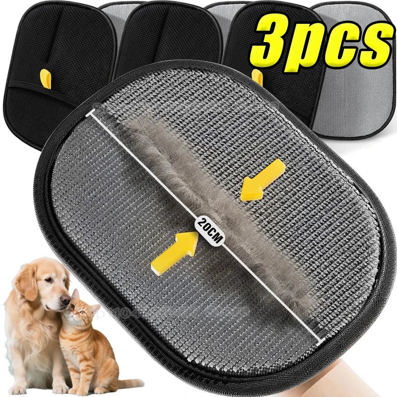 Electrostatic Pet Hair Removal Mitt – Reusable Grooming Glove