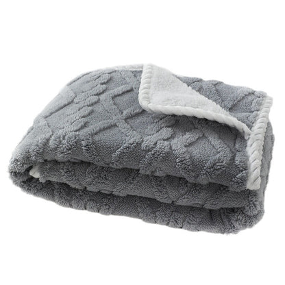 CareHaven plush pet blanket in soft cozy throw style, perfect for dogs and cats to stay warm and comfortable.