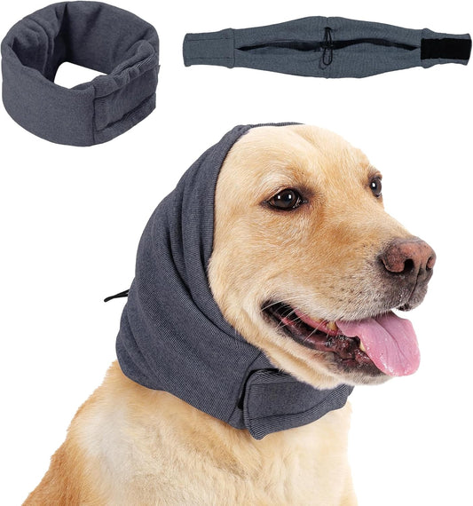 CareHaven Dog Calming Ear Wrap with adjustable ear cover, designed for grooming and drying to reduce stress in pets.