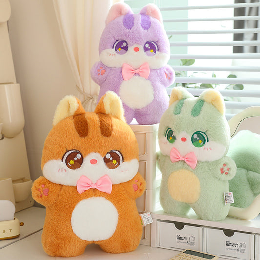 CareHaven plush cat pillow toy with soft, cuddly fabric, designed for comfort and play for cats.