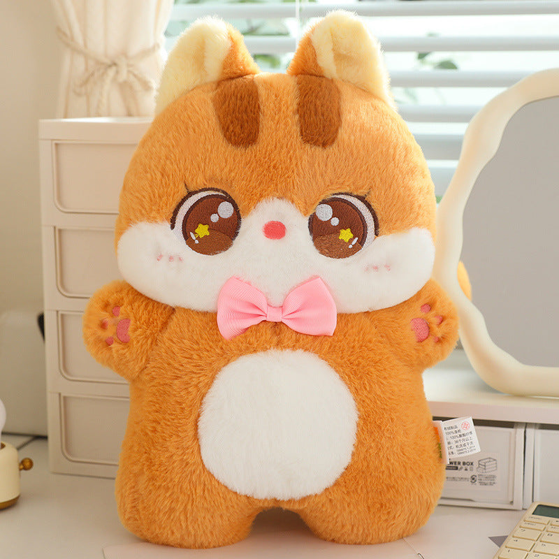 CareHaven plush cat pillow toy, soft and cuddly comfort toy designed for cats, featuring a plush fabric with a cute feline shape.