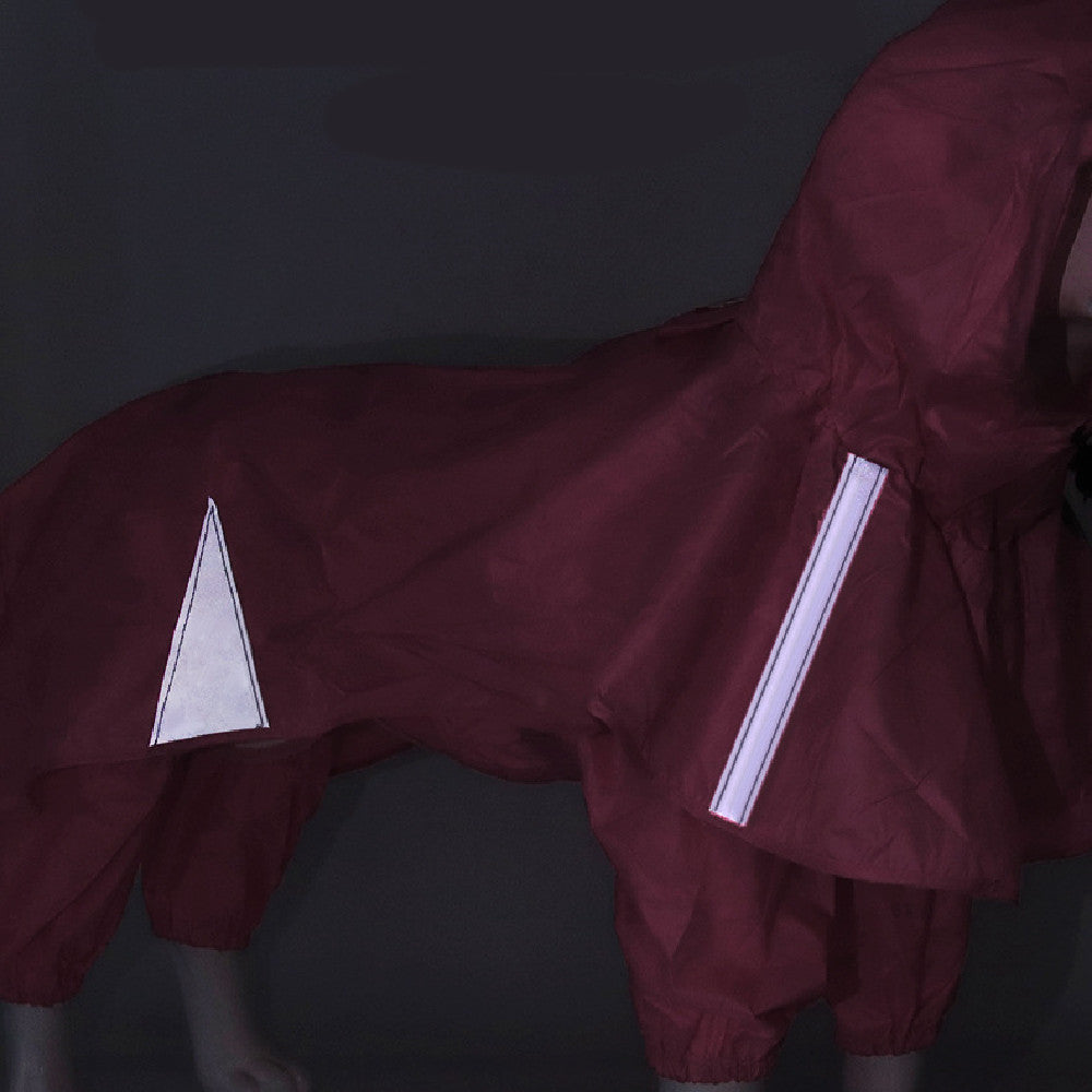 CareHaven Petcartsupply waterproof raincoat for dogs and cats with hood, designed to keep pets dry in rainy weather.