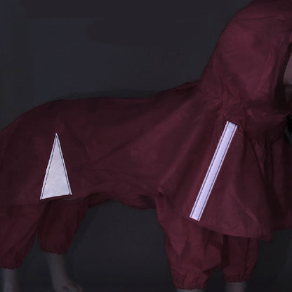 CareHaven Petcartsupply waterproof raincoat for dogs and cats with hood, designed to keep pets dry in rainy weather.