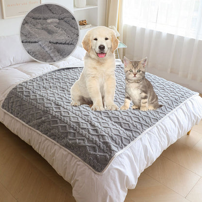 Soft plush CareHaven pet blanket for dogs and cats, cozy throw with a plush texture perfect for comfort and warmth.
