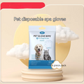 Pet cleaning gloves and wipes from Petcartsupply.store, showing waterproof gloves and disposable wipes for pet grooming.
