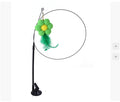 Colorful Cat Sucker Teaser Toy from Petcartsupply.store with feathers and wand for interactive feline play.