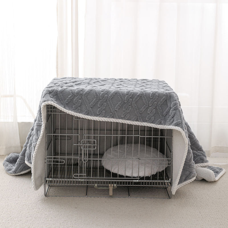 CareHaven plush pet blanket in soft, cozy fabric, perfect for dogs and cats to stay warm and comfortable.